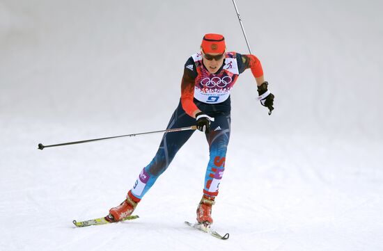 2014 Winter Olympics. Cross-country skiing. Women. Sprint