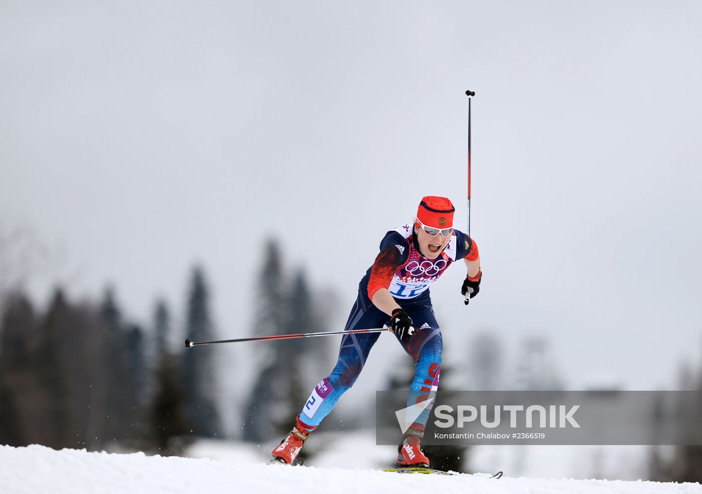 2014 Winter Olympics. Cross-country skiing. Women. Sprint