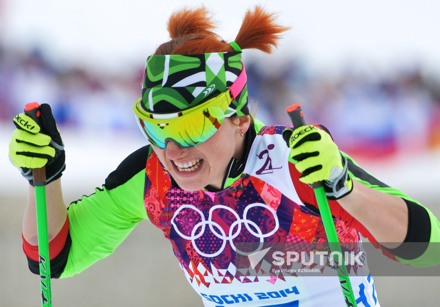 2014 Winter Olympics. Cross-country skiing. Women. Sprint