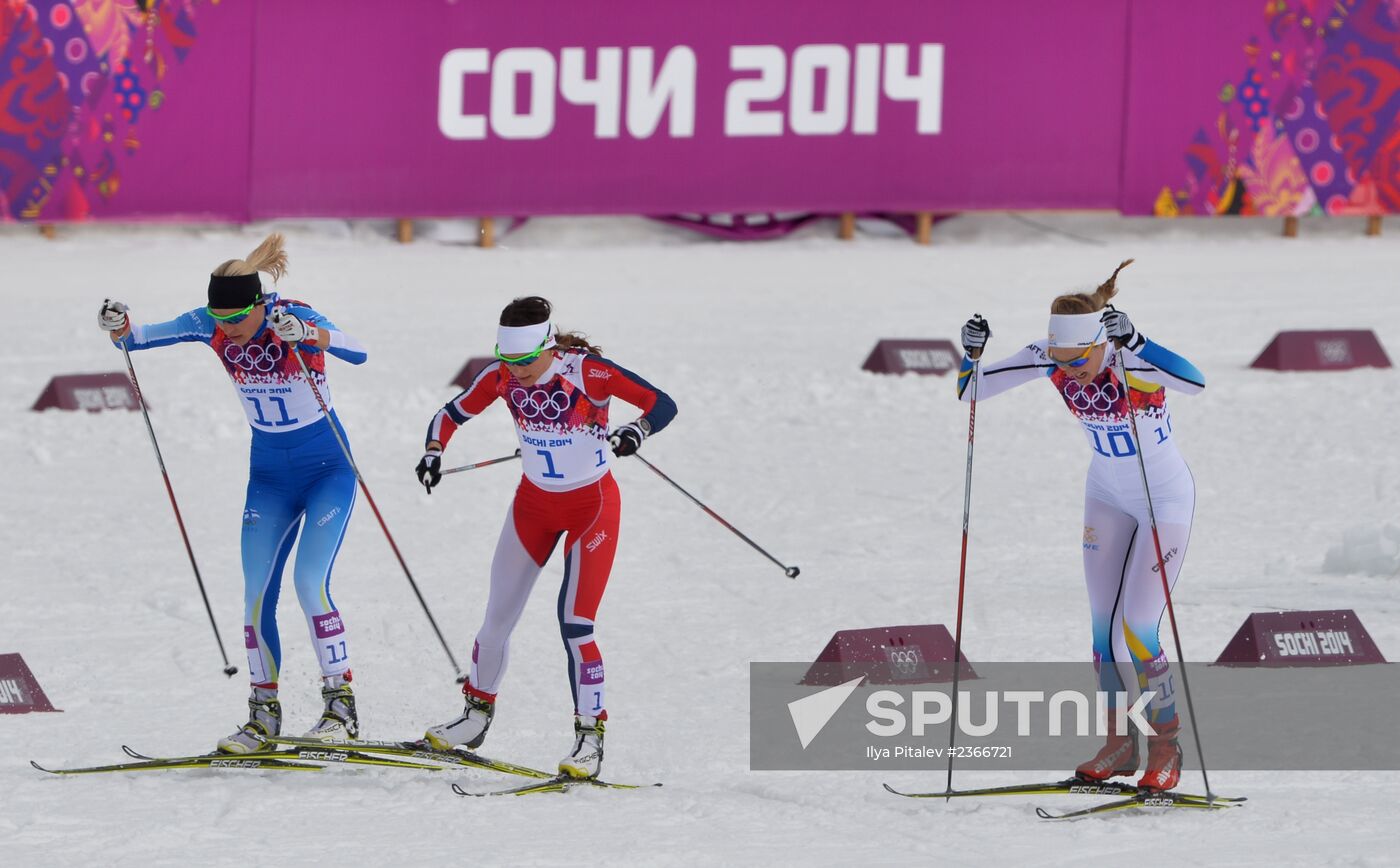 2014 Winter Olympics. Cross-country skiing. Women. Sprint