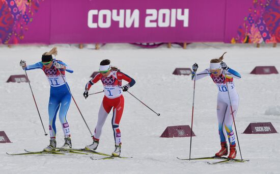 2014 Winter Olympics. Cross-country skiing. Women. Sprint