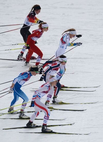 2014 Winter Olympics. Cross-country skiing. Women. Sprint
