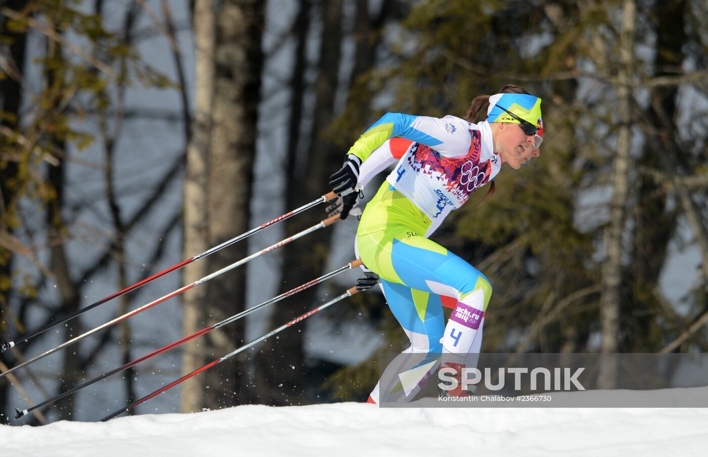 2014 Winter Olympics. Cross-country skiing. Women. Sprint
