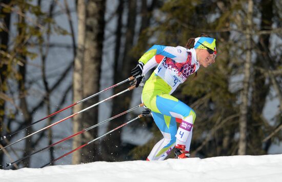 2014 Winter Olympics. Cross-country skiing. Women. Sprint
