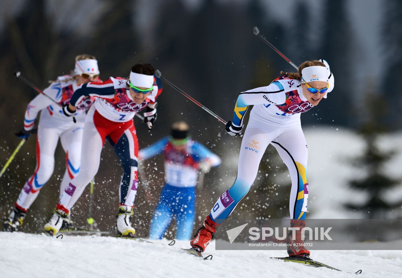 2014 Winter Olympics. Cross-country skiing. Women. Sprint