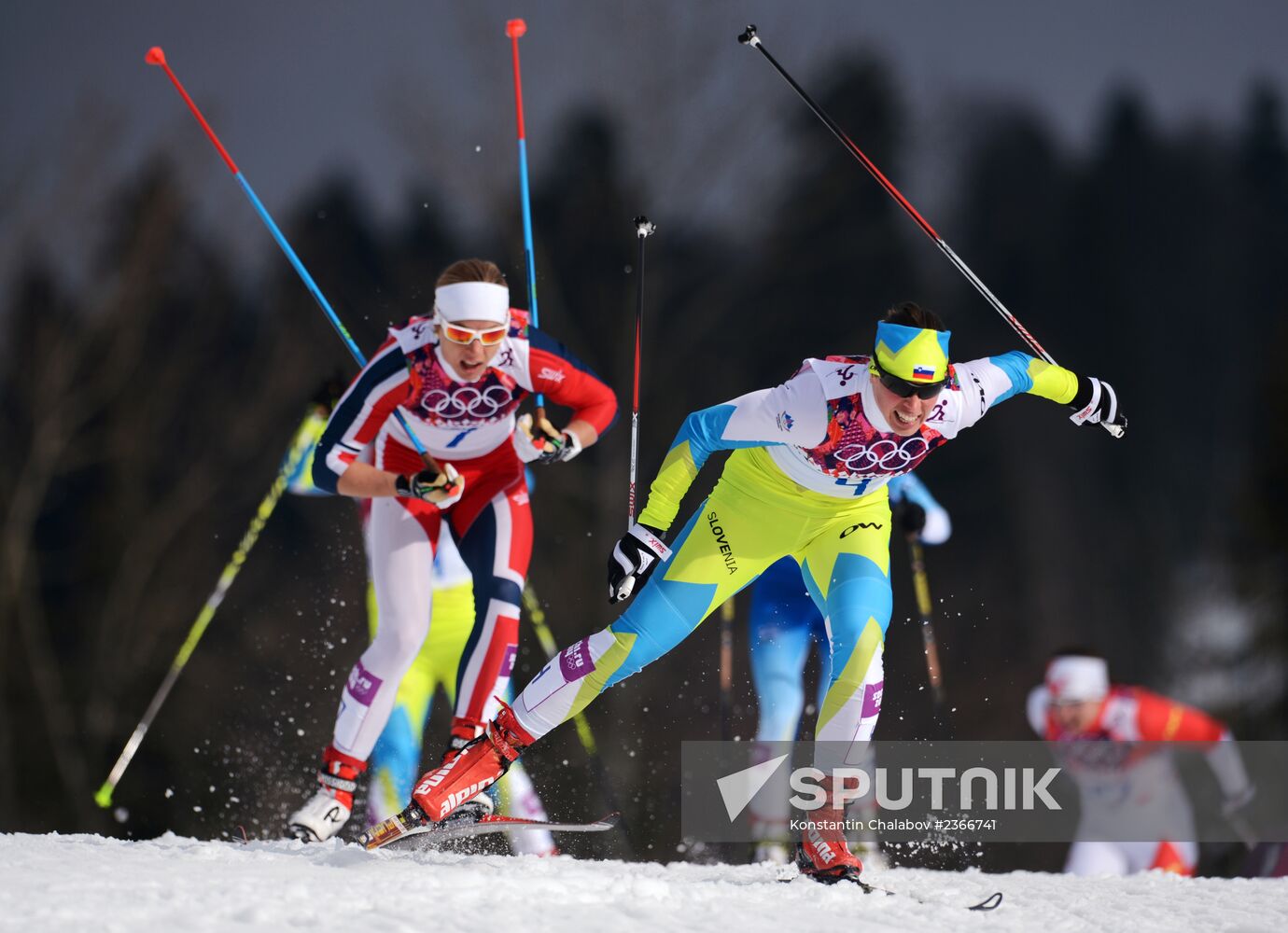 2014 Winter Olympics. Cross-country skiing. Women. Sprint