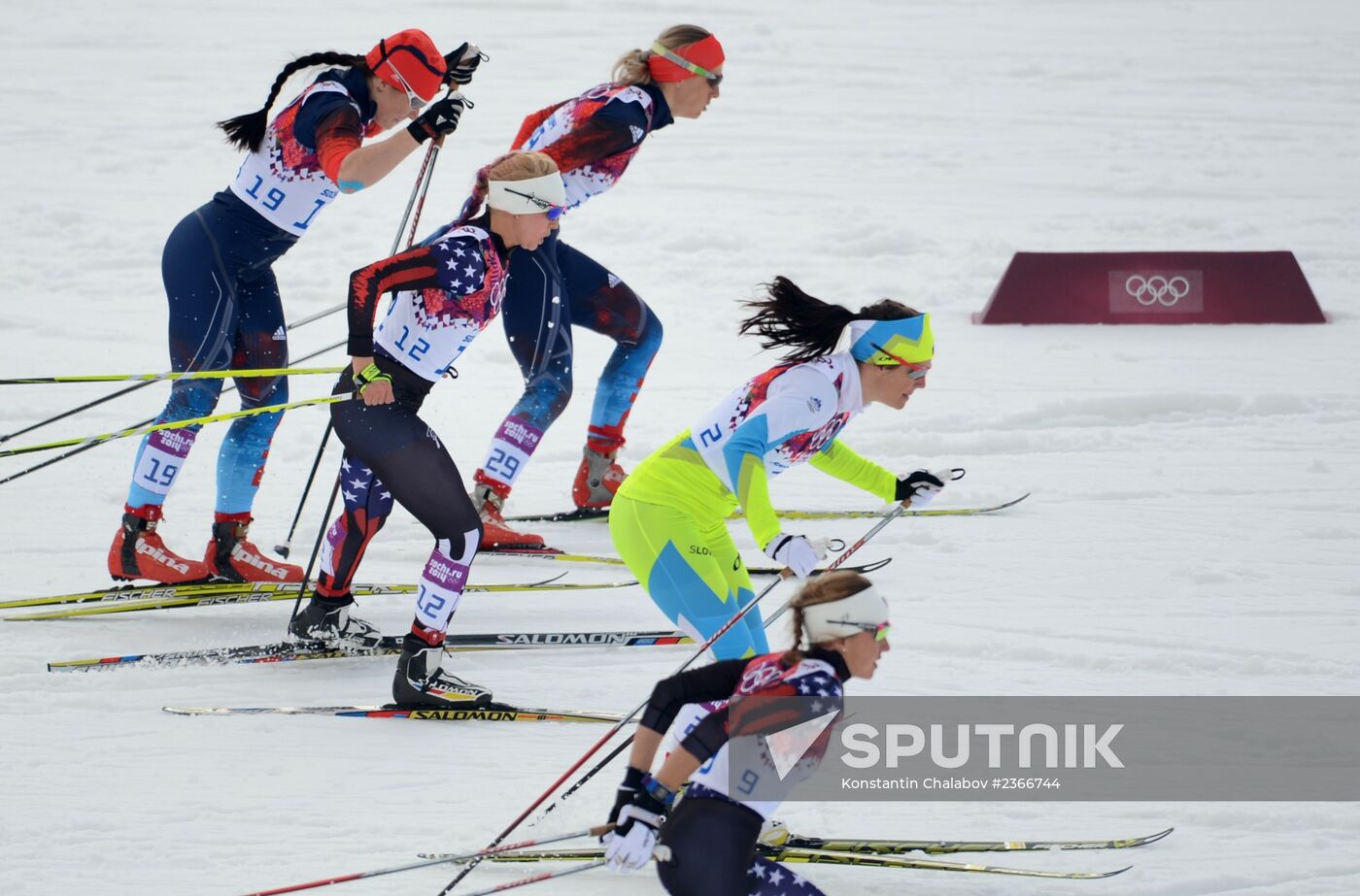 2014 Winter Olympics. Cross-country skiing. Women. Sprint
