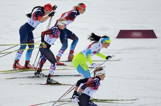 2014 Winter Olympics. Cross-country skiing. Women. Sprint