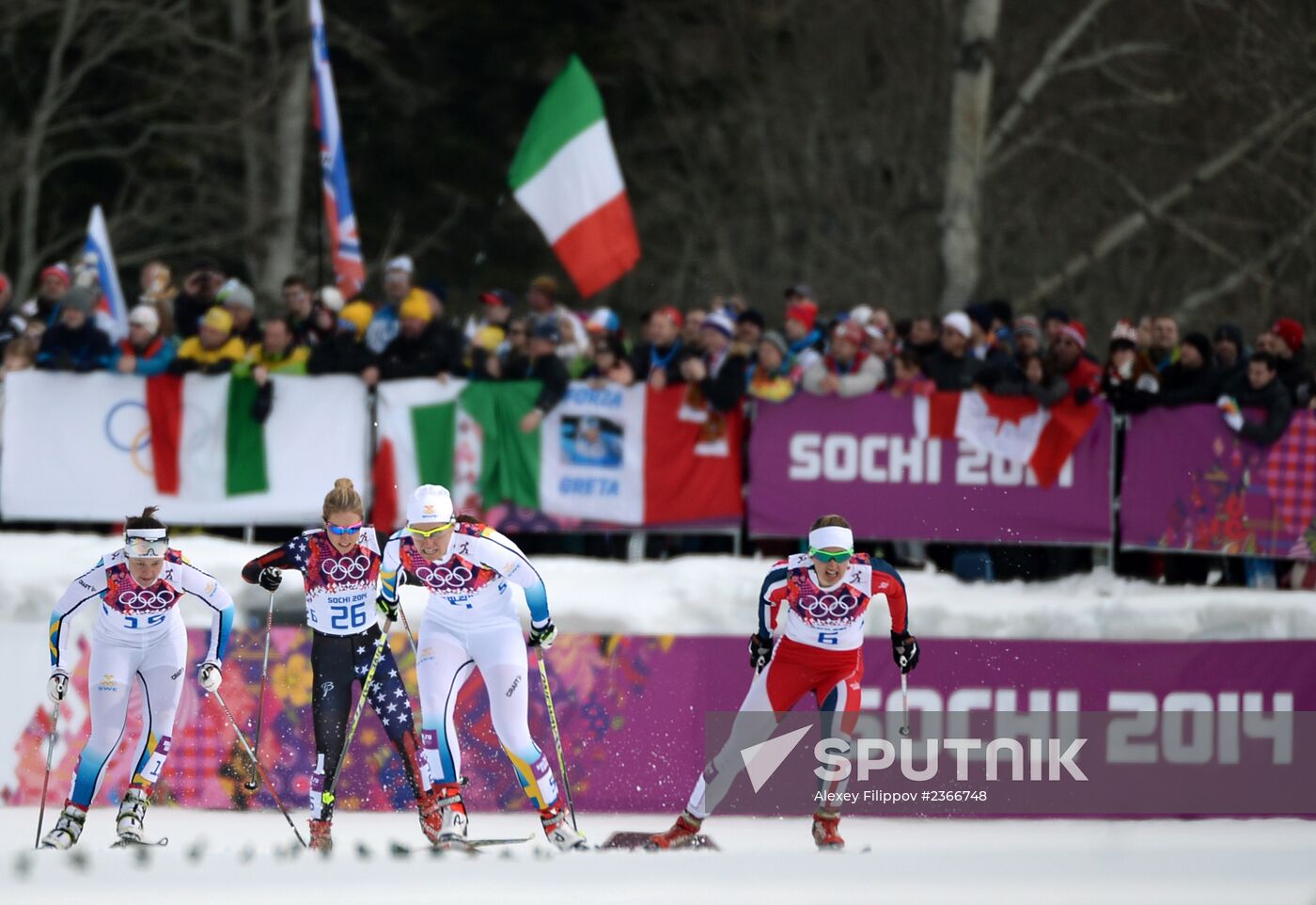 2014 Winter Olympics. Cross-country skiing. Women. Sprint