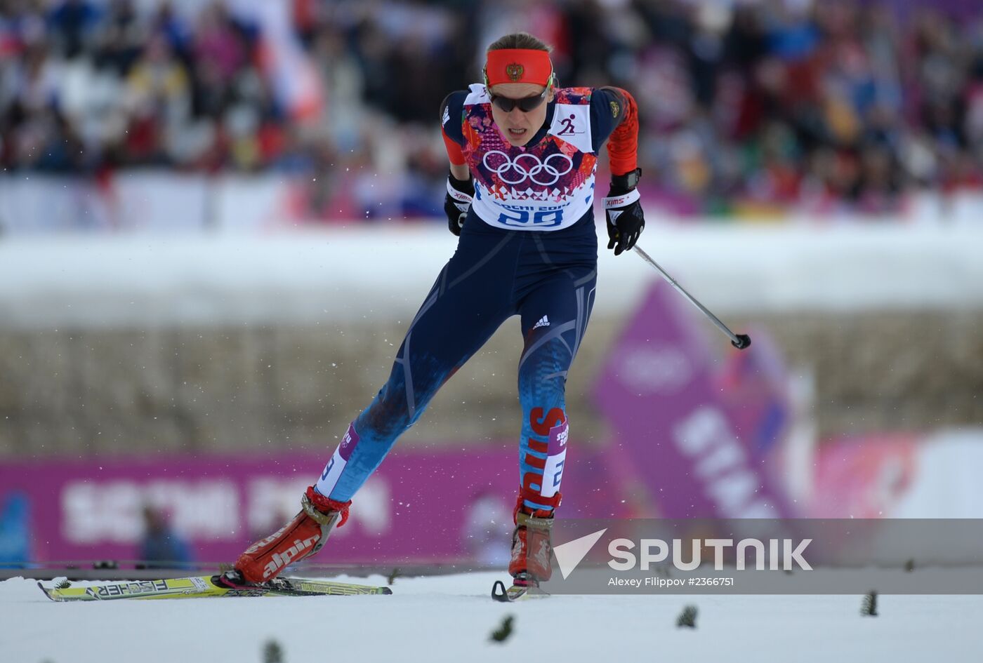 2014 Winter Olympics. Cross-country skiing. Women. Sprint