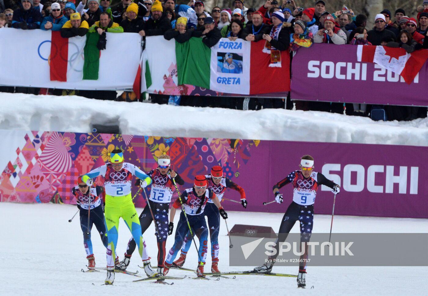 2014 Winter Olympics. Cross-country skiing. Women. Sprint