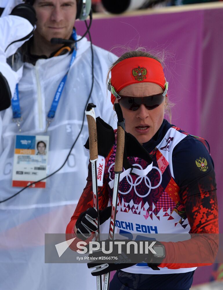 2014 Winter Olympics. Cross-country skiing. Women. Sprint