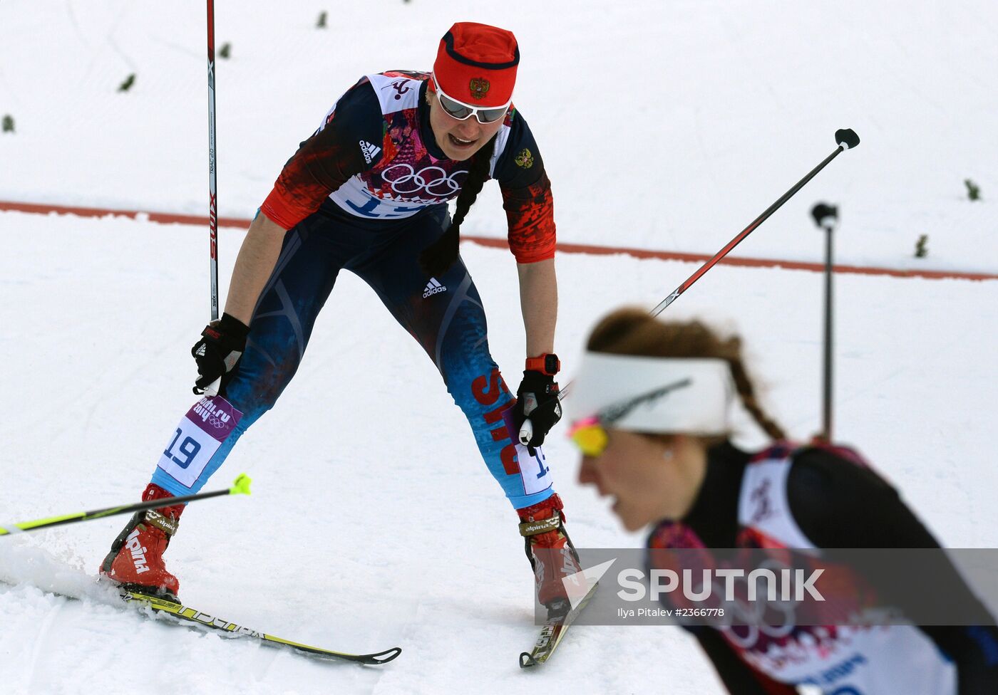 2014 Winter Olympics. Cross-country skiing. Women. Sprint