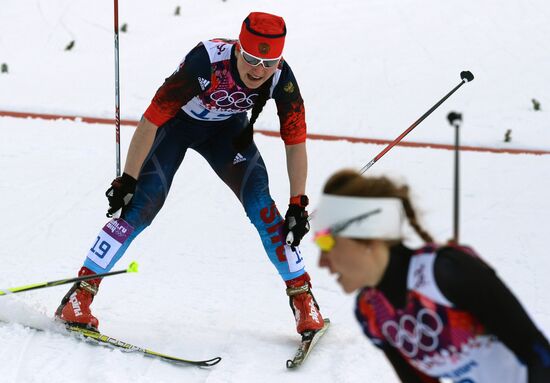 2014 Winter Olympics. Cross-country skiing. Women. Sprint