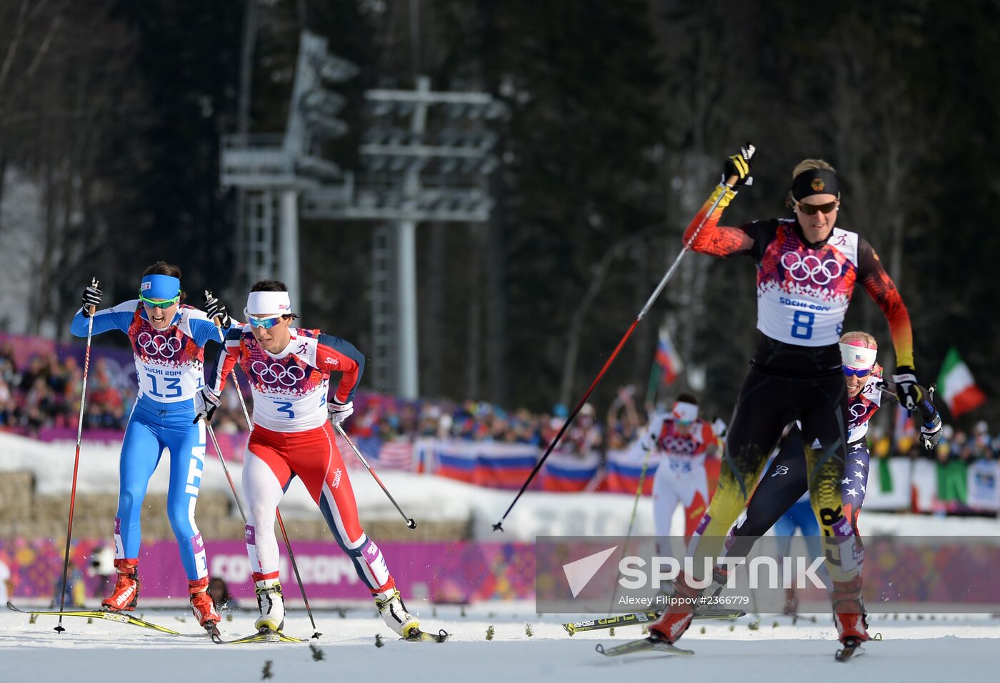 2014 Winter Olympics. Cross-country skiing. Women. Sprint