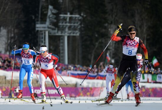 2014 Winter Olympics. Cross-country skiing. Women. Sprint