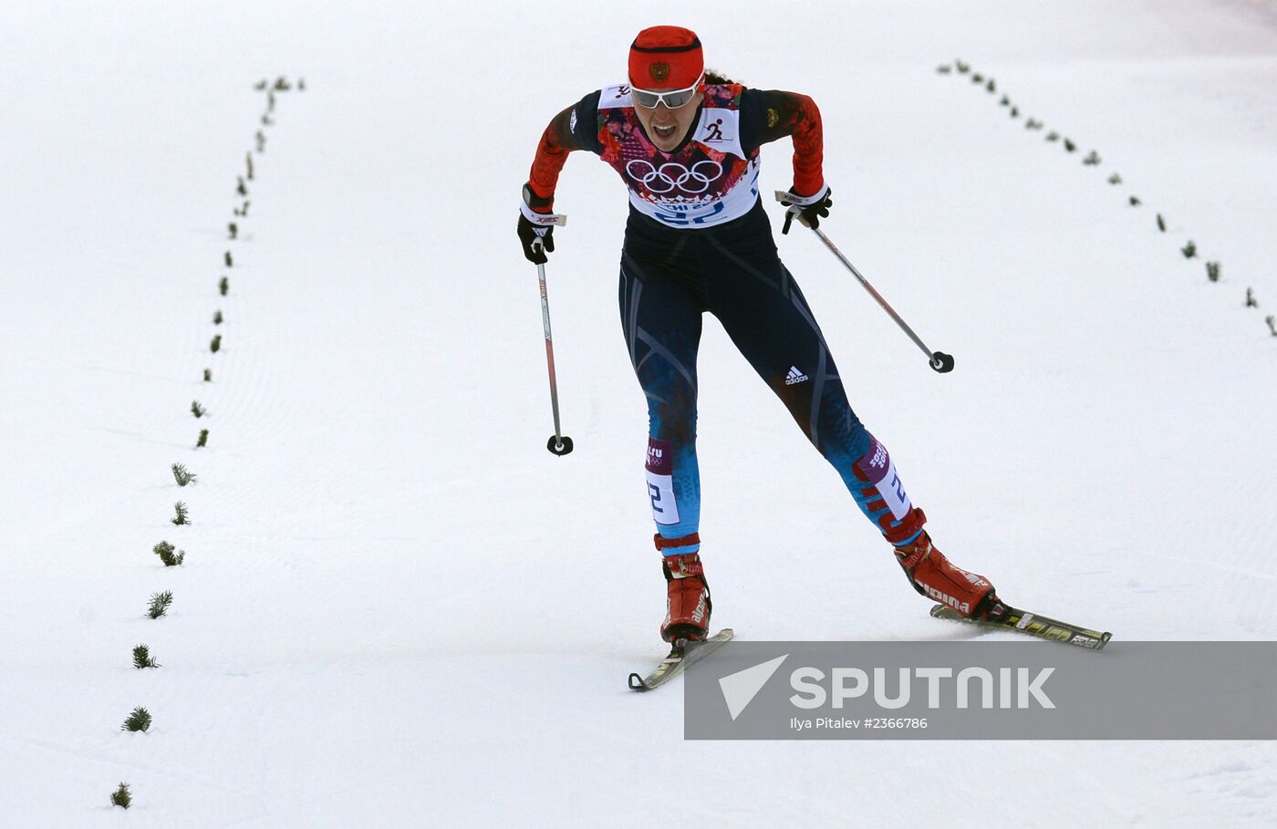 2014 Winter Olympics. Cross-country skiing. Women. Sprint