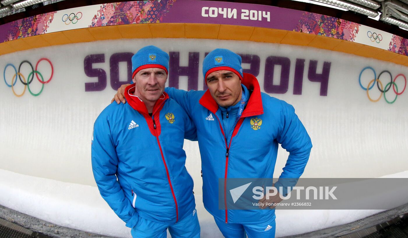 2014 Winter Olympics. Russian bobsledders