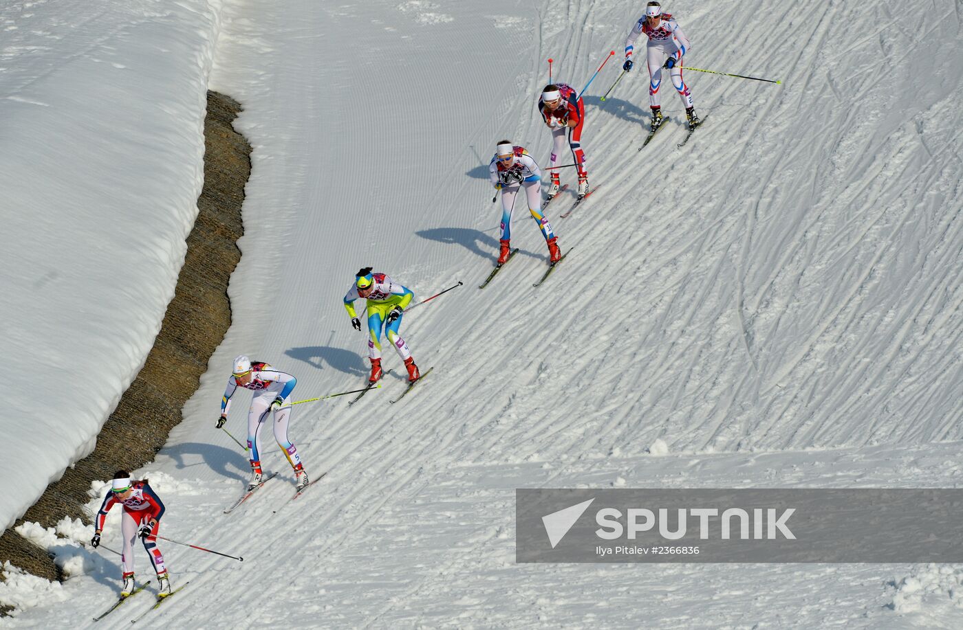 2014 Winter Olympics. Cross-country skiing. Women. Sprint