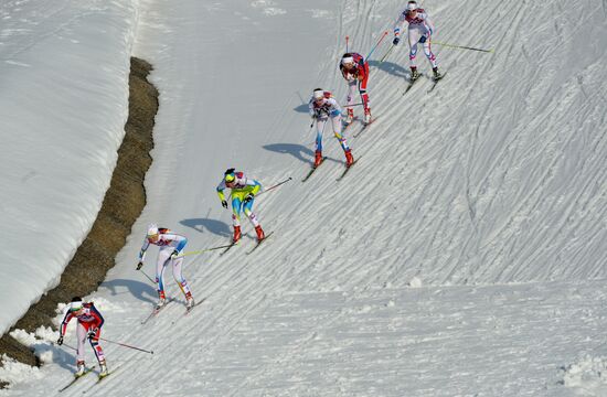 2014 Winter Olympics. Cross-country skiing. Women. Sprint