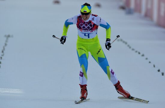 2014 Winter Olympics. Cross-country skiing. Women. Sprint