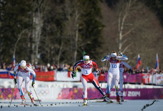 2014 Winter Olympics. Cross-country skiing. Women. Sprint