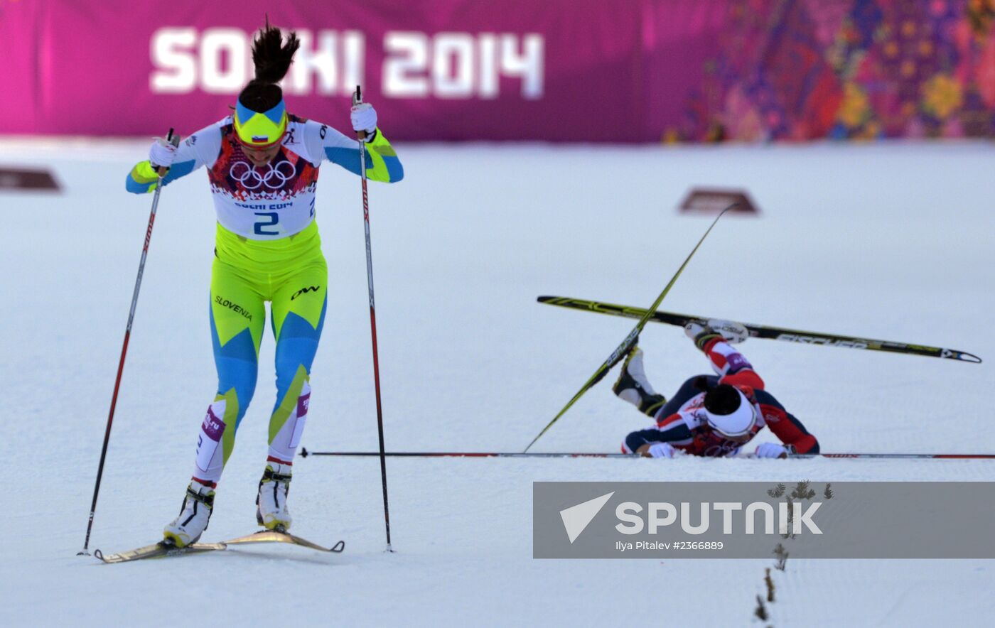2014 Winter Olympics. Cross-country skiing. Women. Sprint
