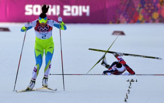 2014 Winter Olympics. Cross-country skiing. Women. Sprint