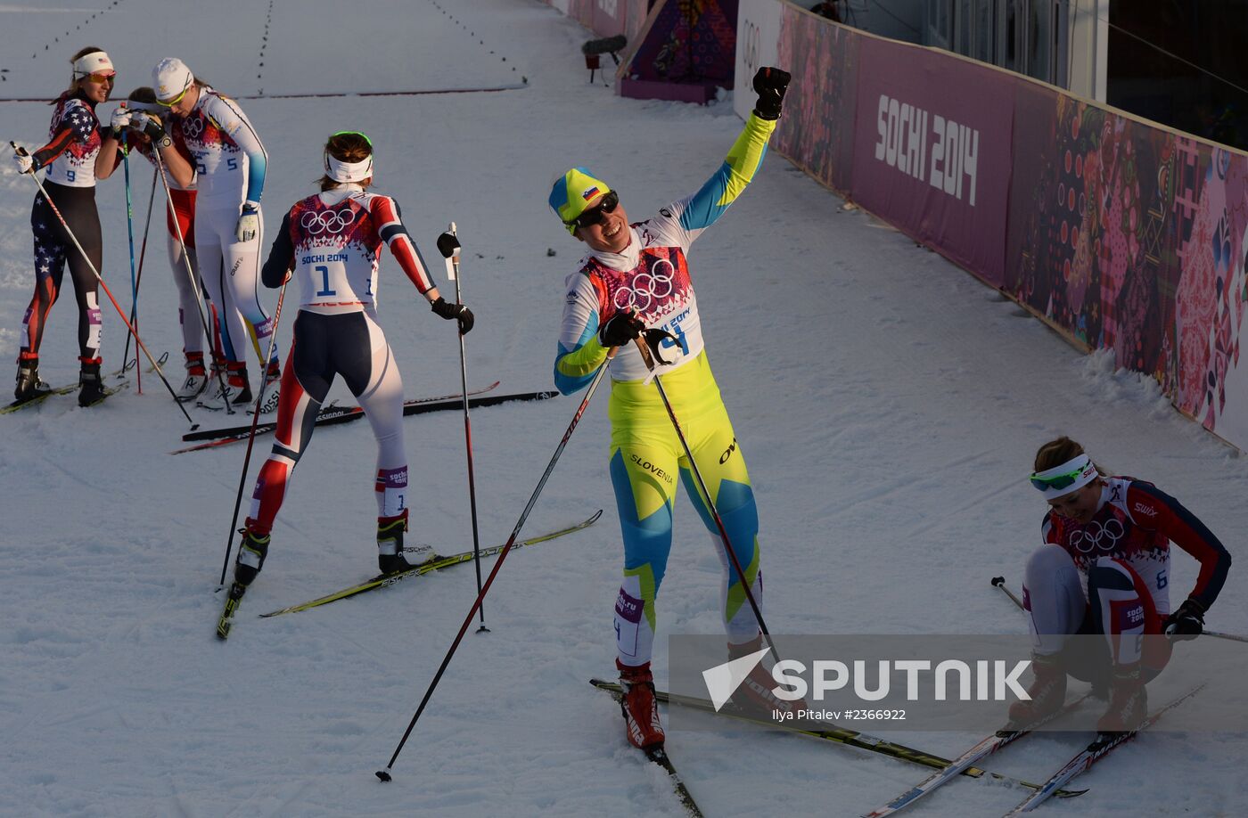 2014 Winter Olympics. Cross-country skiing. Women. Sprint