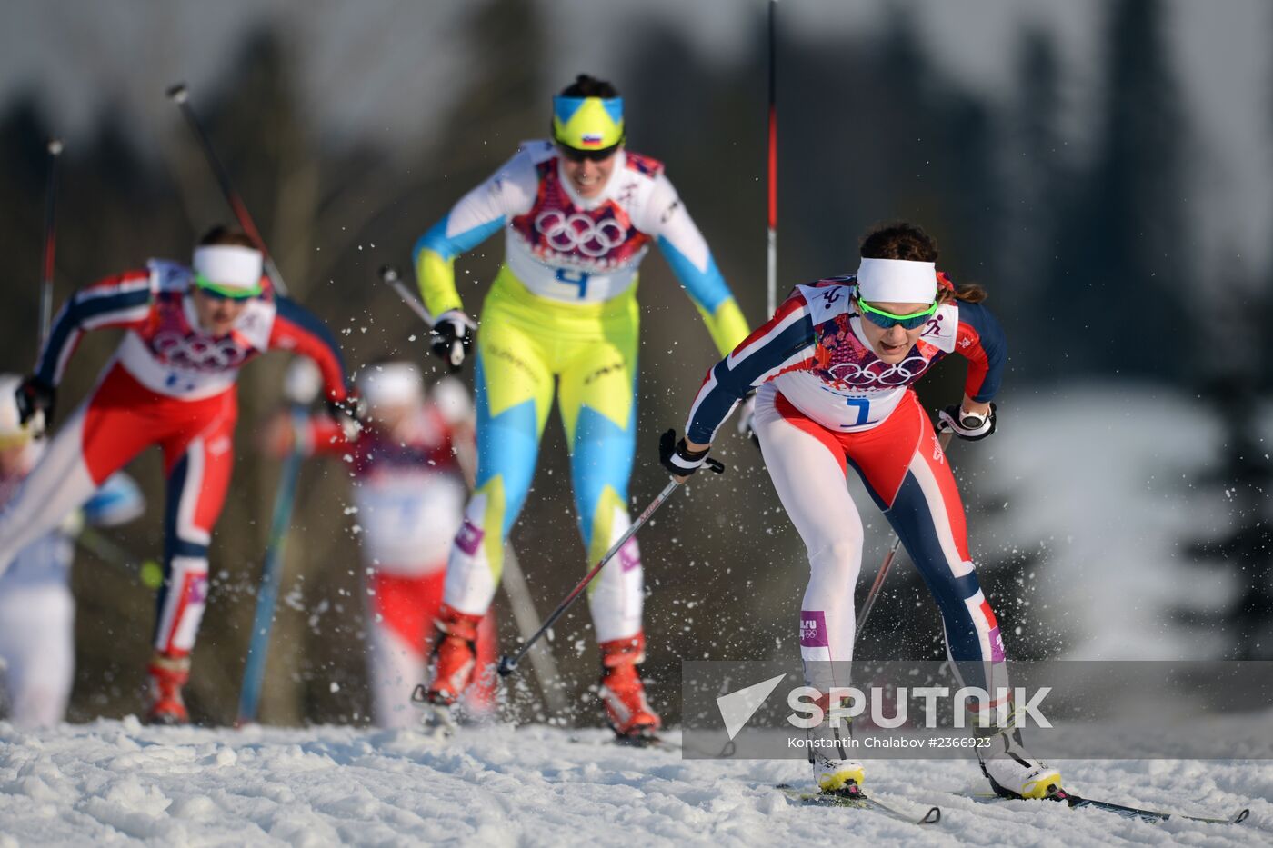 2014 Winter Olympics. Cross-country skiing. Women. Sprint