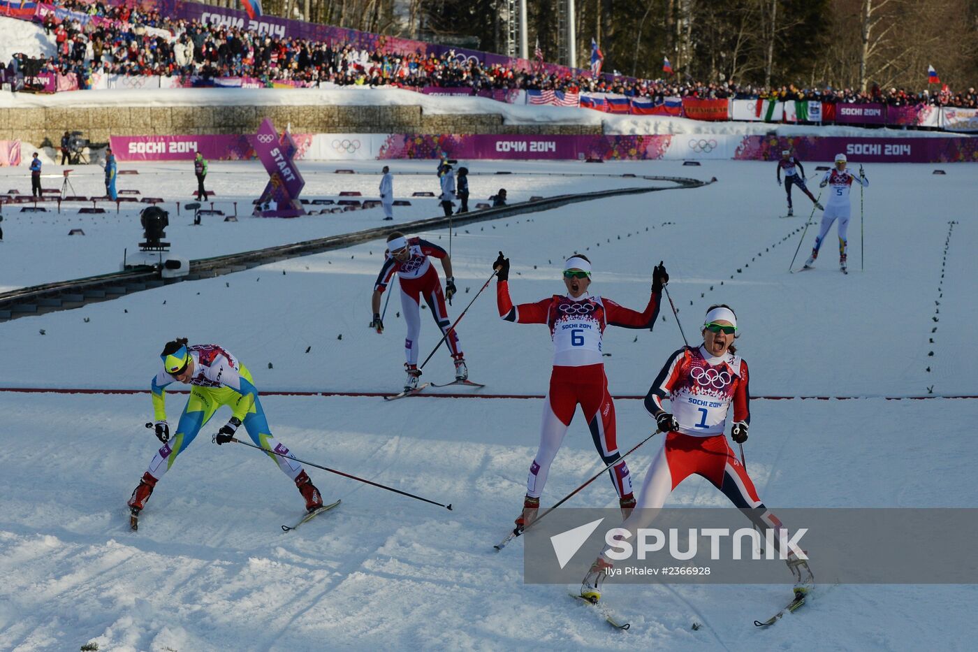 2014 Winter Olympics. Cross-country skiing. Women. Sprint