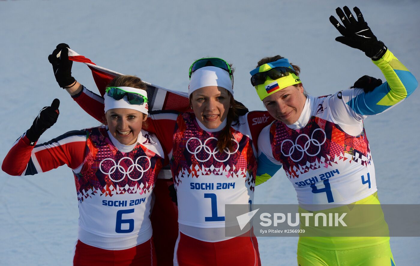 2014 Winter Olympics. Cross-country skiing. Women. Sprint