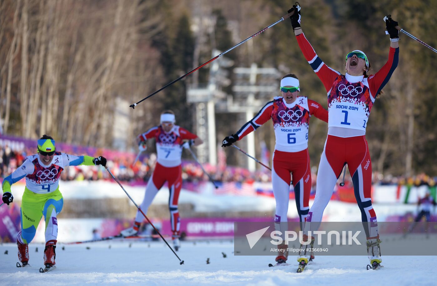 2014 Winter Olympics. Cross-country skiing. Women. Sprint