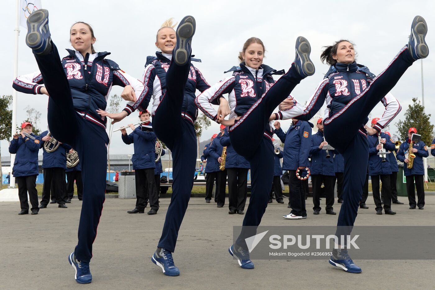 Fans in Sochi's Olympic Park
