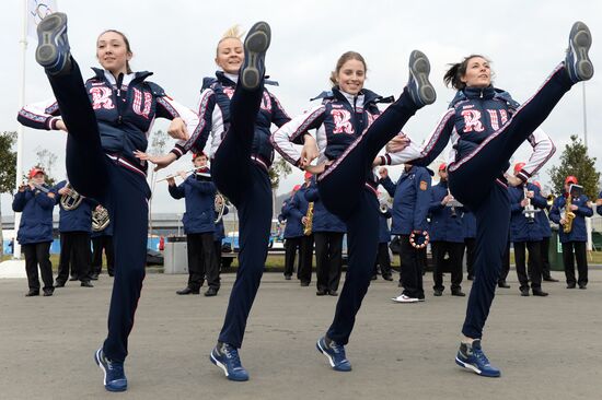 Fans in Sochi's Olympic Park