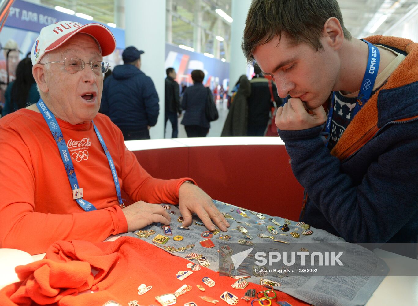 Fans in Sochi's Olympic Park