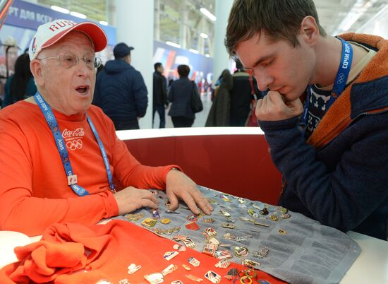 Fans in Sochi's Olympic Park