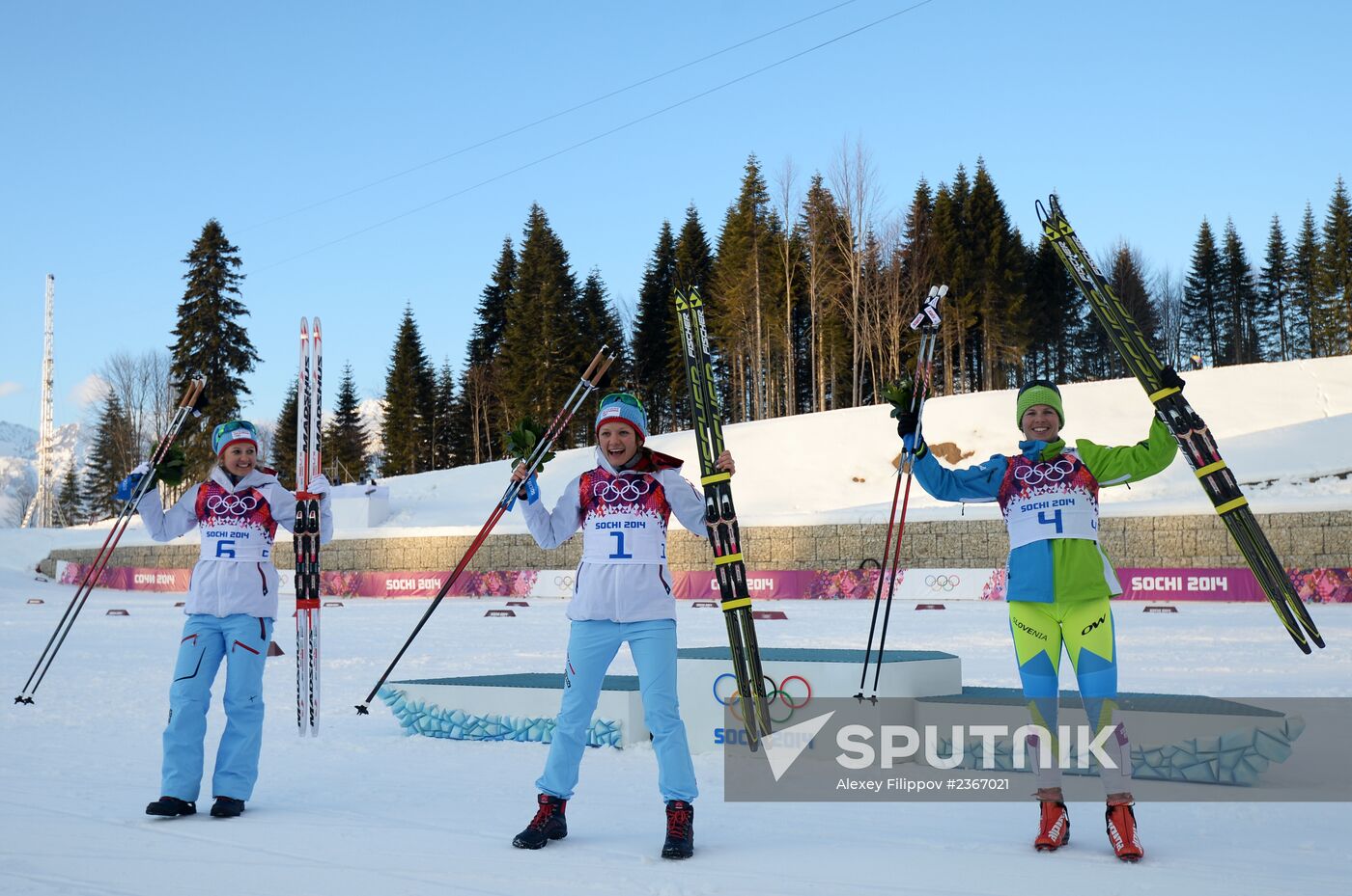 2014 Winter Olympics. Cross-country skiing. Women. Sprint