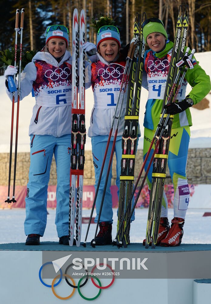2014 Winter Olympics. Cross-country skiing. Women. Sprint