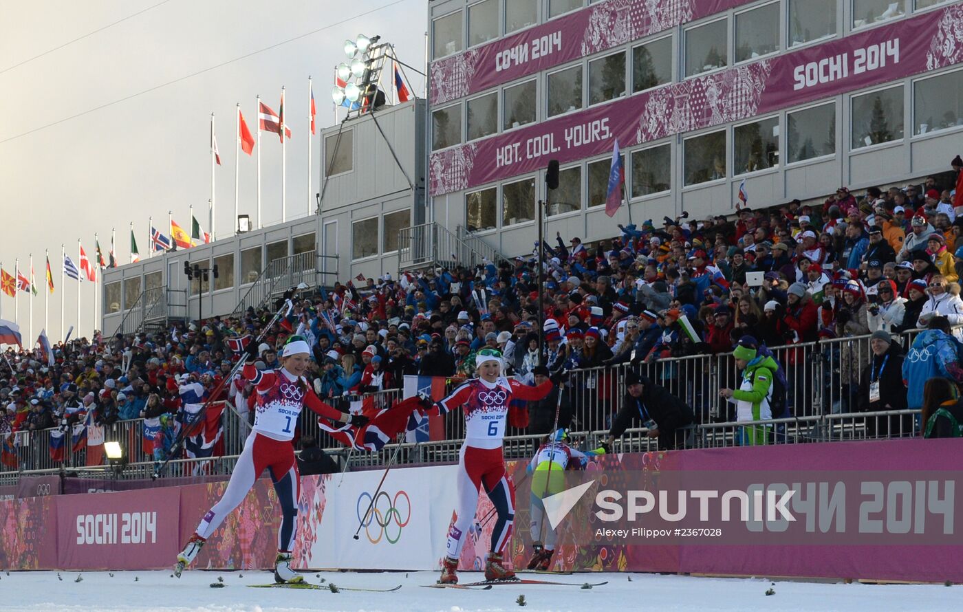 2014 Winter Olympics. Cross-country skiing. Women. Sprint
