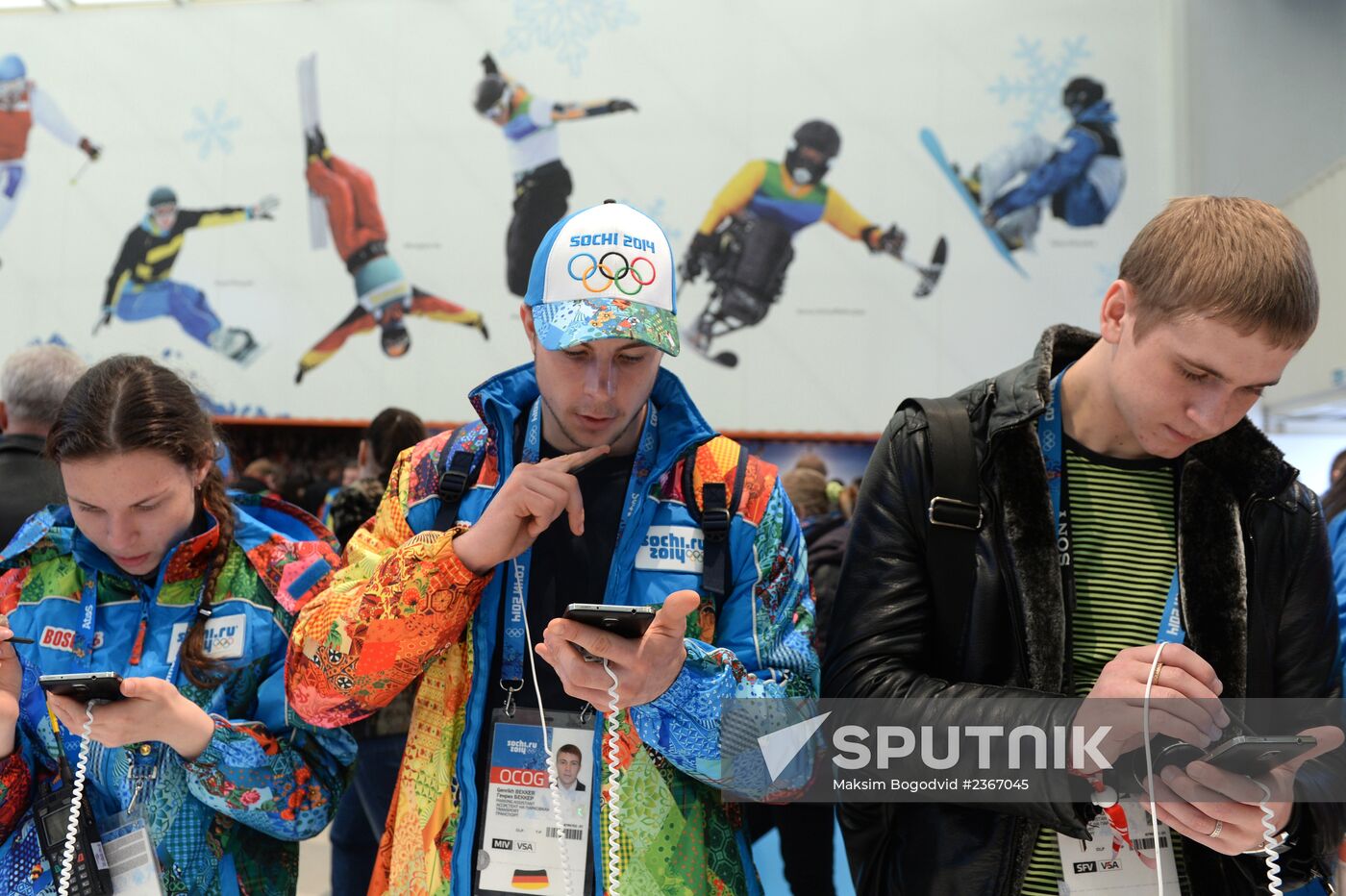 Fans in Sochi's Olympic Park