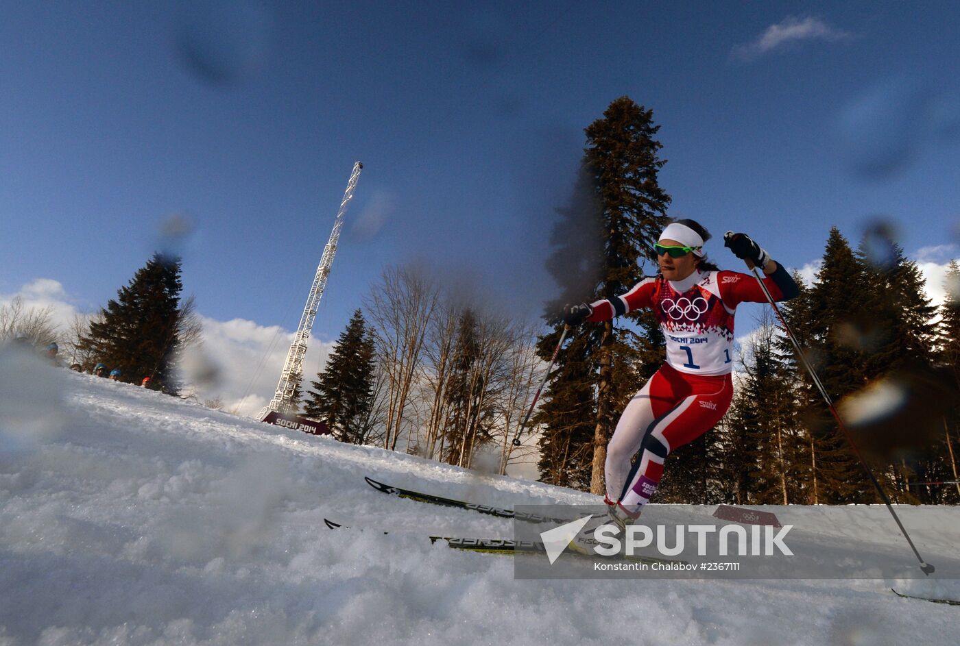 2014 Winter Olympics. Cross-country skiing. Women. Sprint