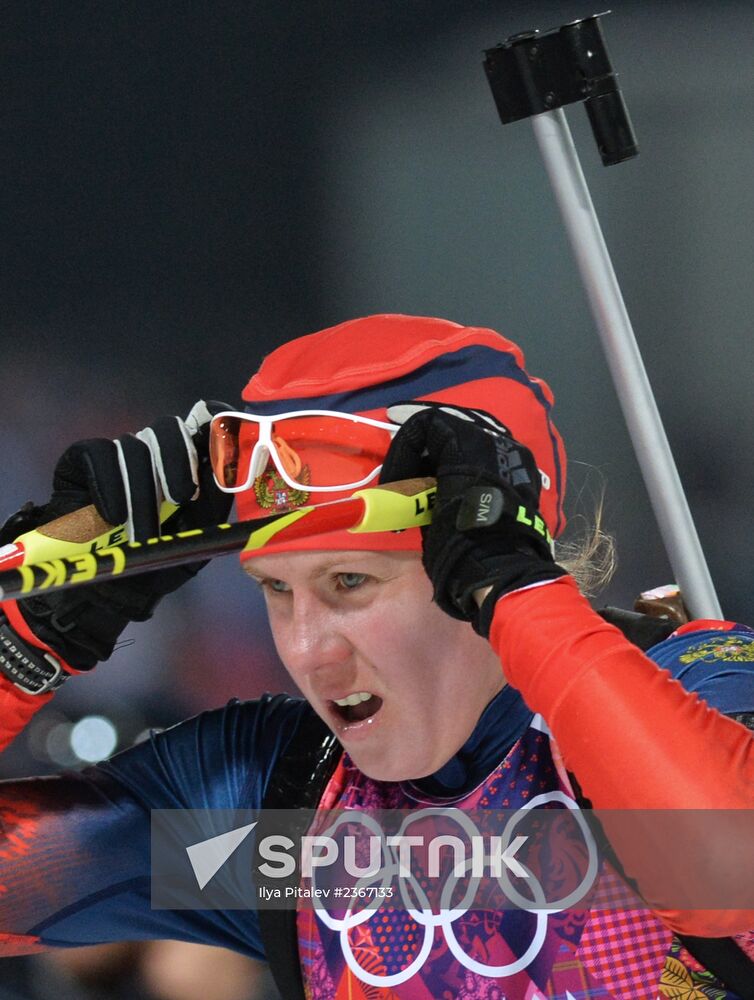 2014 Winter Olympics. Biathlon. Women. Pursuit race