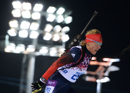 2014 Winter Olympics. Biathlon. Women. Pursuit race