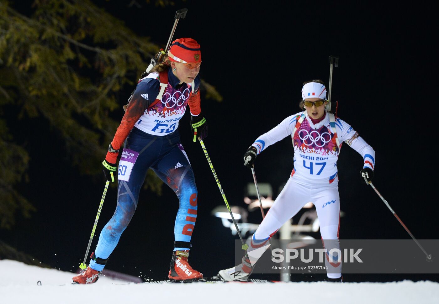 2014 Winter Olympics. Biathlon. Women. Pursuit race