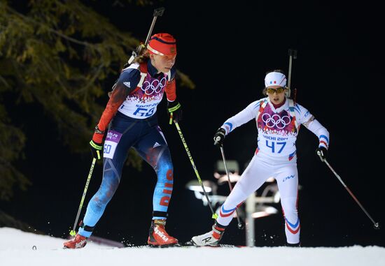 2014 Winter Olympics. Biathlon. Women. Pursuit race