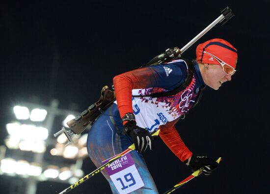 2014 Winter Olympics. Biathlon. Women. Pursuit race