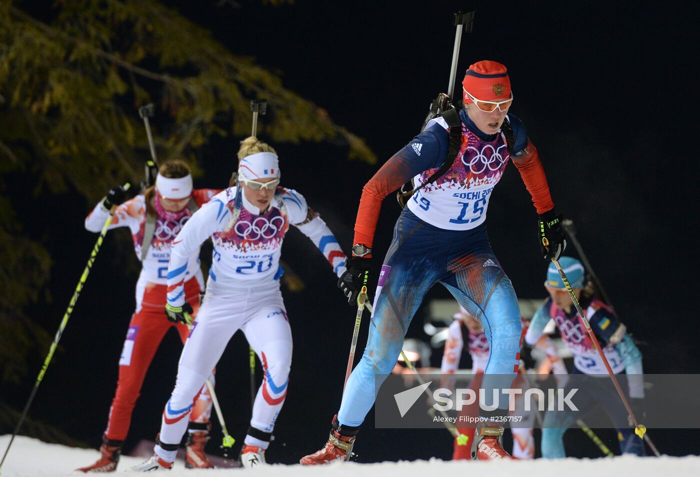 2014 Winter Olympics. Biathlon. Women. Pursuit race