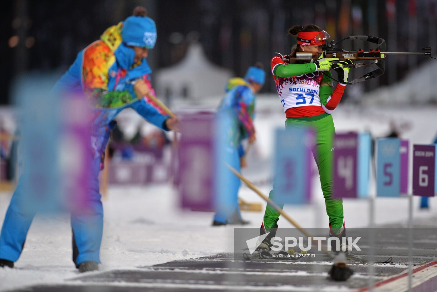 2014 Winter Olympics. Biathlon. Women. Pursuit race