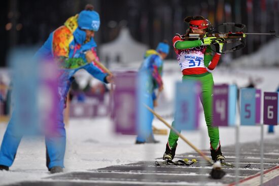 2014 Winter Olympics. Biathlon. Women. Pursuit race